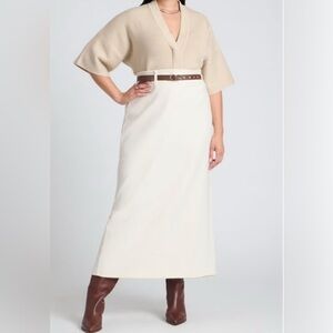 Eloquii Belted Column Skirt